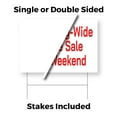 thumbnail image 3 of Community Wide Garage Sale This Weekend Yard Sign 10 Pack of 24 Inch x 36 Inch Single Sided Weatherproof Heavy-Duty Plastic with Stake | Neighborhood Events, Local Bargain, Clear, 3 of 7