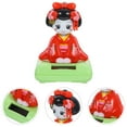 thumbnail image 2 of ColoMX Kimono Doll Shaking Head Doll Coche Ornamento Solar Sentado Kimono Doll Auto Ornamento, 2 of 7