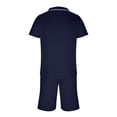 thumbnail image 5 of TMOYZQ Men's 2 Piece Outfits Summer Casual Knit Golf Button Down Shirt and Shorts Set Texture Beach Short Sleeve Tracksuit, 5 of 6