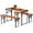 Walnut Color, variant on PEXMOR 4ft Folding Picnic Tables with Benches Set, 3-Piece Wooden Table Bench, Portable Camping BBQ Table