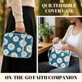 thumbnail image 3 of TSOVTHRID Daisy Floral Blue Print Bible Covers Church Bags, Quilted Bible Cases with Zipper Closure, Practical Carrying Book Case for Bibles Study, Gift for Christian, 3 of 7