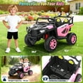 thumbnail image 4 of Funcid 24 Volt Ride on toys, 2-Seater Ride on Cars with Remote Control, 400W Electric Car for Kids, Ride on UTV w/ Bluetooth, MP3, Seat Belts, Volume Adjustment, Suspension, Pink, 4 of 8