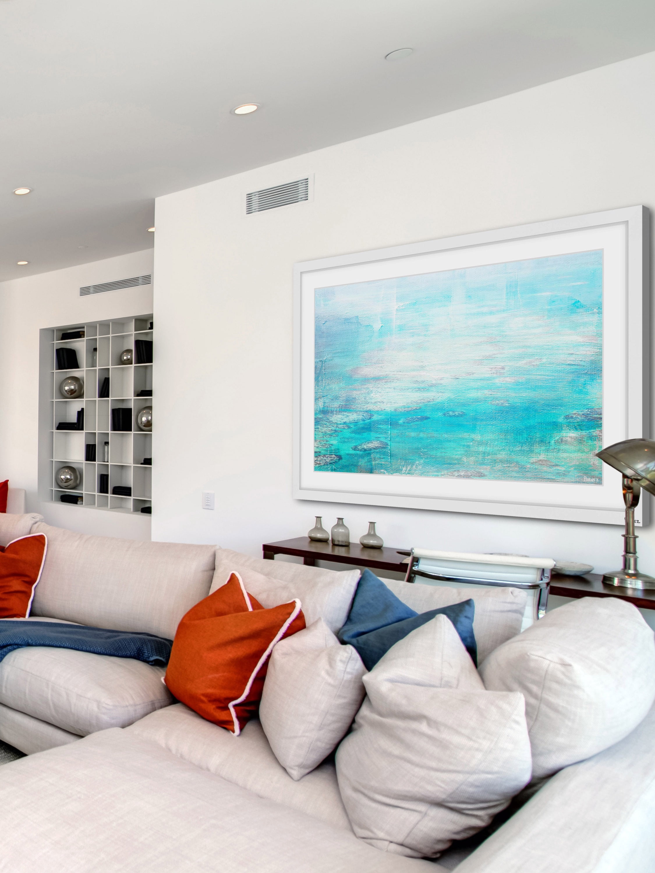 "White Surf" Framed Painting Print