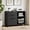 Black, variant on Kelno File Cabinet with 3 Drwaers Lockable Wheel Under Desk Printer Stand Lockable Casters Lateral Filing Cabinet, Black