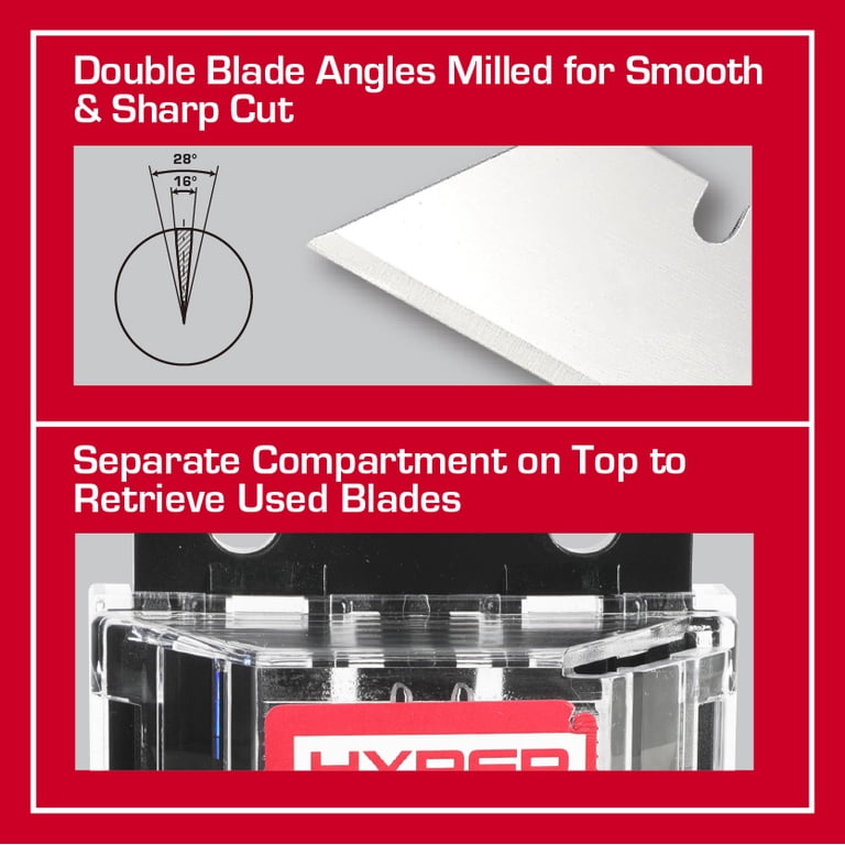 Hyper Tough 100-Pack Utility Knife Blades with Dispenser - Walmart.com
