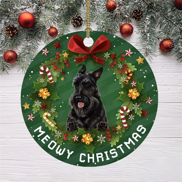 Navidad divertida decoración Navidad perro patrón colgante árbol de Navidad adornos Wmkox8yii gf6062