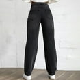 thumbnail image 4 of Ruimatai Women's Casual High Waist Straight Leg Jeans Vintage Denim Pants with Pockets Comfort Stretch Polyester Long Trousers, 4 of 7