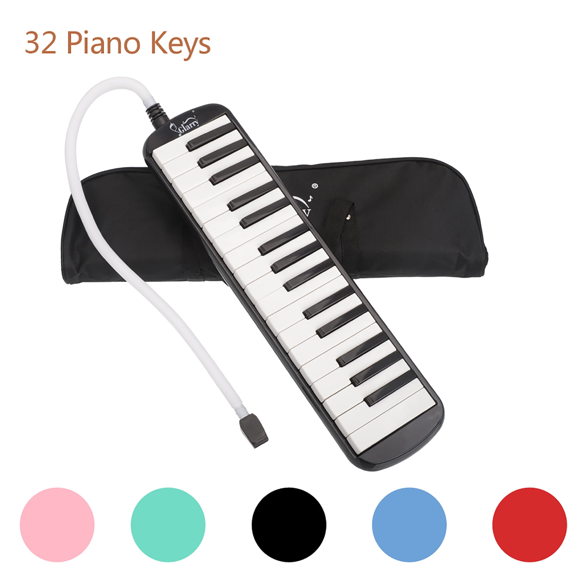 Melodica 37 Key Ryokozashi 37 Key Melodica Musical Instrument for Music Lovers Gift with Mouthpieces and Carrying Bag Green 