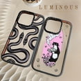 thumbnail image 3 of CaseTifg Marca Black Snake King Tetera Gato Con Caja De Paquete Funda Para Teléfono Mate Para iPhone 11 12 13 14 Pro Max Carcasa Dura Silicona Acrílica TPU A Prueba De Golpes Proteger Cubierta, 3 of 4
