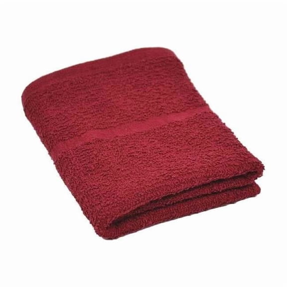 R & R Textile Hand Towel,27 in L,Burgundy 71626
