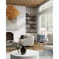 thumbnail image 4 of Currey And Company 7000-0642 Garson 31.5" Wide Accent Chair - Silver / Fresh File Linen, 4 of 7
