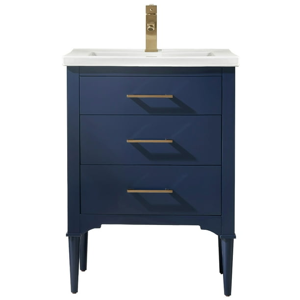 Design Element Mason 24 Single Sink Bathroom Vanity In Blue Com Design Element Mason 24 Single Sink, One Sink Bathroom Vanity