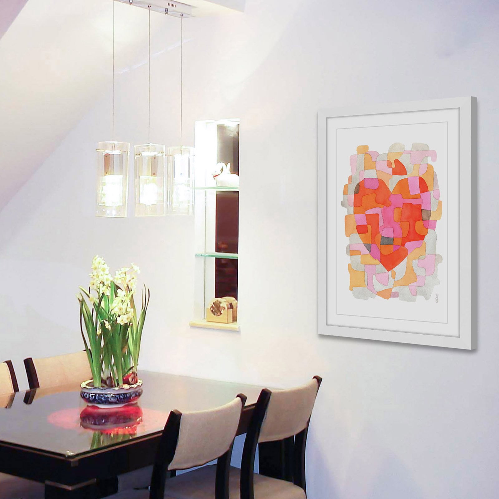 Marmont Hill 'Splash Of Heart' by Yolanta Gawlik Framed Painting Print