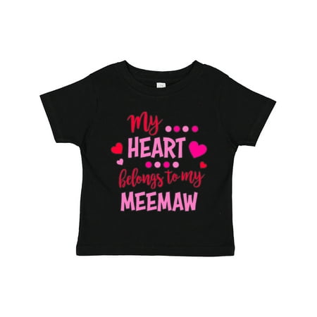 

Inktastic My Heart Belongs to My Meemaw Gift Toddler Boy or Toddler Girl T-Shirt