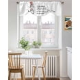 thumbnail image 3 of Cute Cats Wear Red Hats Tie Up Valances Curtain, Adjustable Kitchen Healing Words to My Children Valances for Windows Decor, Rod Pocket Short Curtains Set for Bedroom/Bathroom, 54"x18", 3 of 8