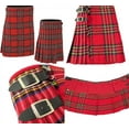 thumbnail image 3 of Men's 8 Yard Royal Stewart Tartan Kilt, Traditional Highland Dress for Weddings, Events and Formal Wear, 3 of 7