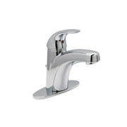 Single Control Lavatory Faucet in a Beautifully Polished Chrome Finish - Bathroom- Remodel- With Optional Deck Plate- Counter top Sink- Includes pop-up drain set