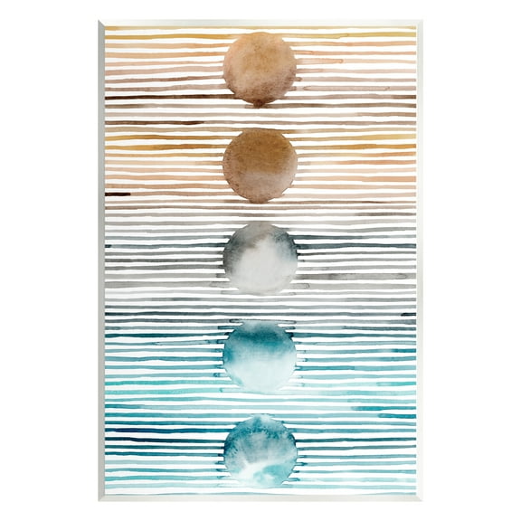 Stupell Industries Gradient Stripes Geometric Pattern Abstract Painting Unframed Art Print Wall Art, 10 x 15