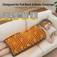 thumbnail image 4 of Weighted Heating Pad 17''x 33" XXXL Electric Heating Pad for Back Fatigue Relief, 5LBS with 6 Heat Settings 2H Auto-Off Heat Pad for Shoulder Arms Legs Cramps Washable, 4 of 9