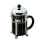 thumbnail image 2 of Cafetera de prensa francesa Bodum Chambord de 51 oz, vidrio de borosilicato de alto calor, acero inoxidable pulido – Fabricada en Portugal, 2 of 4