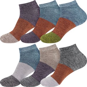 BambooMN Women s Rayon from Bamboo Classic Casual Ankle Socks - Assortment 6A - Regular - 6 Pairs