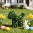 thumbnail image 5 of Poodle Puppy Topiary Trees Artificial Boxwood Topiary Trees Outdoor Indoor Realistic Faux Shrubs Plants Fake Trees for Home Offices Porch Backyard Balcony Garden Decor, 5 of 6