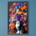thumbnail image 1 of Cuadros Decorativos 5D bricolaje taladro redondo completo diamante pintura gato Kit decoración del hogar artesanía (w2026) Wdftyju embutido en tela, 1 of 1