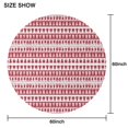 thumbnail image 6 of Red Christmas Pattern Round Tablecloth 60"x60",Wrinkle Wipeable Table Cloth for Kitchen Dining Room Picnic Patio Party, 6 of 6