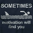 thumbnail image 2 of Funny Motivation Will Find You Joke Womens Slim Fit Graphic Tee Brisco Brands X, 2 of 6