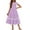 Lavender, variant on Arshiner Girls Summer Maxi Dresses Short Sleeve Casual Flowy Tiered A-Line Dress with Pockets