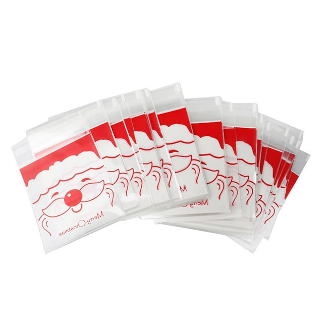 100 Bolsas de celofán Macarena para regalos de dulces de árbol de Navidad Multi 10 X 3cm