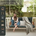 thumbnail image 5 of Outdoor Cushions for Patio Furniture, 4" Thick Waterproof Porch Swing Cushions Replacement with Backrest, 2-3 Seater Bench Cushion（Dark gray,40*71in）, 5 of 7