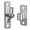 2 silver, variant on HONCLL Heavy Duty 304 Steel Gate Hinges Wall Mount Door Hinges Smooth Surfaces Door Hinges set for Wooden Fence & Farm gate
