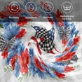 thumbnail image 6 of Patriotic American Flag Cloth Napkins, Blue Red Flowers Wreath Gray Plaid Washable and Reusable Dinner Napkins Set of 4, Table Napkin for Kitchen Party Birthday Wedding Hotel Housewarming 20"x20", 6 of 9