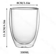 thumbnail image 2 of Taza de café vidrio doble pared de 6 piezas, Set de Vasos y Tazas de Doble Pared de Vidrio Termico Borosilicato Para Capucchino Espresso Té Café Etc, 2 of 4