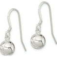 thumbnail image 3 of Sterling Silver 8mm Diamond Cut Bead Dangle Earrings (23 X 8) Made In India qe4894, 3 of 6