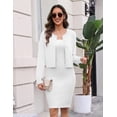 thumbnail image 6 of Carlikeit Women's Cropped Cardigan Sweater 2026 Button Down Knit Bolero Shrug Long Sleeve Lightweight Cardigan for Dresses, Office, Travel and Casual Wear, 6 of 6