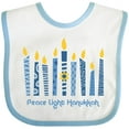 thumbnail image 3 of Inktastic Peace Light Hanukkah Boys or Girls Baby Bib, 3 of 4