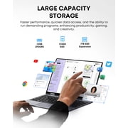 e10 MiniBook X 2-in-1 Laptop, 10.51 FHD Touchscreen Tablet, Intel 12th Alder Lake N100, 12GB LPDDR5 RAM, 512GB SSD, Windows 11 Home