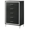 thumbnail image 4 of Lucia 5-drawer Bedroom Chest of Drawers Black, 4 of 12