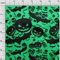 thumbnail image 3 of oneOone Georgette Viscose Sea Green Fabric Halloween Quilting Supplies Print Sewing Fabric By The Yard 42 Inch Wide, 3 of 4