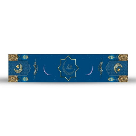 

Famure Eid Mubarak Table Runner Eid Decorations for Table Traditional Ramadan Mubarak Decorations Rectangle Table Runner for Home Party Supplies gifts