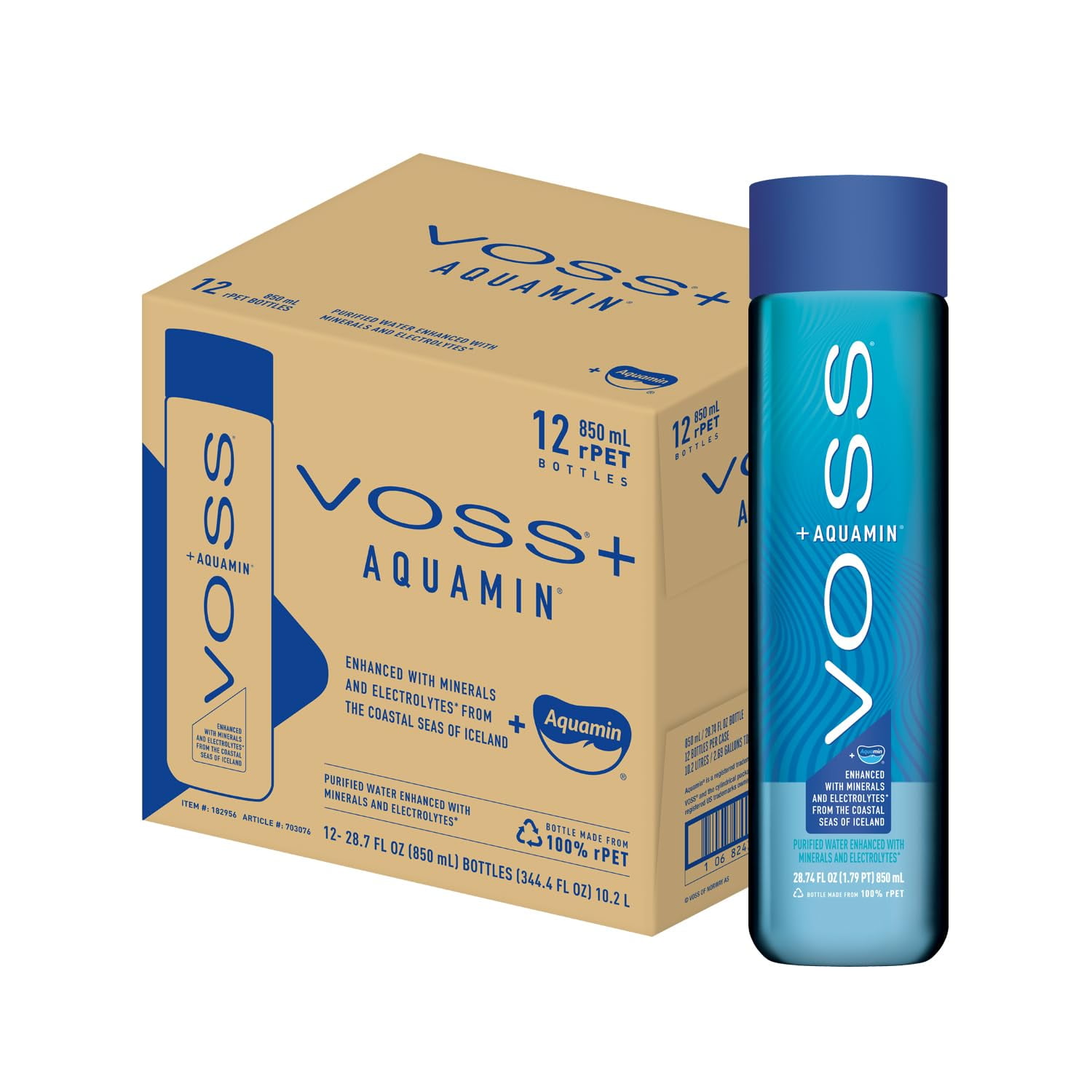 (Pack of 12) Voss Water RPET Aquamin 12 Pack 28.74 Fo