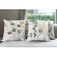 thumbnail image 4 of Ambesonne Eucalyptus Throw Pillow Cover 4 Pack, Watercolor Branches Art, 20", Blue Grey Sand Brown, 4 of 5