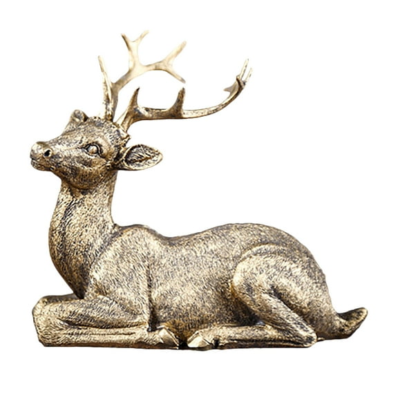 Gymnture christmas Golden Christmas Deer Figurines for Home & Office