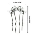 thumbnail image 4 of Peines Decorativos Unique Bargains Peine de Mariposa con Piedras de Strass Accesorio de Peinado Lateral de Novia para un Estilo Elegante Negro Gris, 4 of 7
