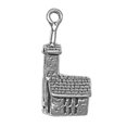 thumbnail image 1 of Sterling Silver 18" 1.2mm Box Chain 3D Church Building Pendant Necklace, 1 of 2
