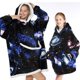 thumbnail image 1 of Sudadera con capucha de gran tamaño, manta de Sherpa de lana de felpa a juego para la familia, ropa para el hogar, venta, 1 of 4
