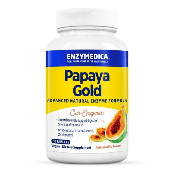 Enzymedica, Papaya Gold, 60 chewable tablets