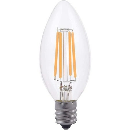 

Goodlite 7W Led Filament Candelabra bulb 80-Watt Equivalent Incandescent Bulb 800 Lumens Dimmable Torpedo Bulb Cri 90 (10 Pack) Warm White 3000k